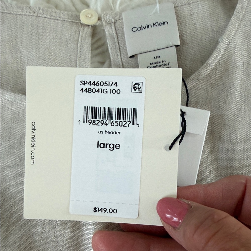 Calvin Klein Cream Midi Dress - Picture 10 of 11